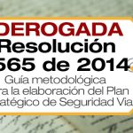 La Resolución 1565 de 2014 expide la Guía metodológica para la elaboración del Plan Estratégico de Seguridad Vial.