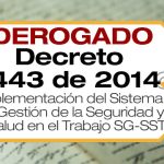 El Decreto 1443 de 2014 dicta disposiciones para la implementación del Sistema de Gestión de la Seguridad y Salud en el Trabajo (SG-SST).