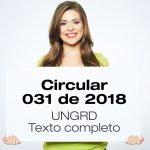 Circular 031 de 2018 - UNGRD
