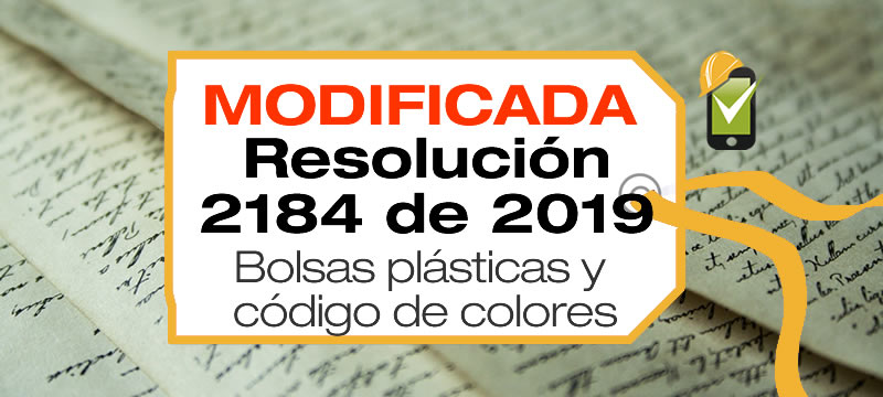 La Resolución 2184 de 2019 establece el código de colores para la separación de residuos