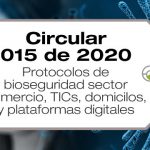 La Circular 015 de 2020 es una circular conjunta entre Minsalud, Mintrabajo, Mincomercio y Mintic