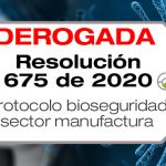 La Resolución 675 de 2020 reglamenta el protocolo de bioseguridad para la industria manufacturera