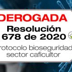 La resolución 678 de 2020 adopta el protocolo de bioseguridad para el sector caficultor