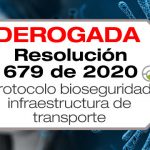 La Resolución 679 de 2020 adopta el protocolo de bioseguridad para el sector de infraestructura de transporte