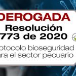 La Resolución 773 de 2020 adopta el protocolo de bioseguridad del sector pecuario