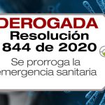La Resolución 844 de 2020 prorroga la emergencia sanitaria hasta el 31 de agosto de 2020