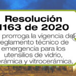 La Resolución 1163 de 2020 prorroga la vigencia del reglamento técnico de emergencia para los utensilios de vidrio, cerámica y vitrocerámica.
