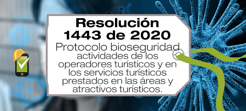 La Resolución 1443 de 2020 adopta el protocolo de bioseguridad para operadores turísticos y servicios turísticos