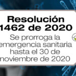 La Resolución 1462 de 2020 prorroga la emergencia sanitaria hasta el 30 de noviembre de 2020