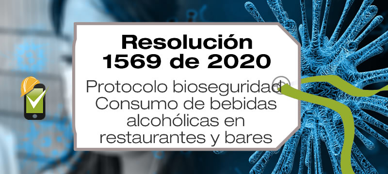 La Resolución 1569 de 2020 adopta el protocolo de bioseguridad para el consumo de bebidas alcohólicas en restaurantes y bares