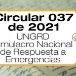 La Circular 037 de 2021 establece la fecha del simulacro nacional de respuesta a emergencias