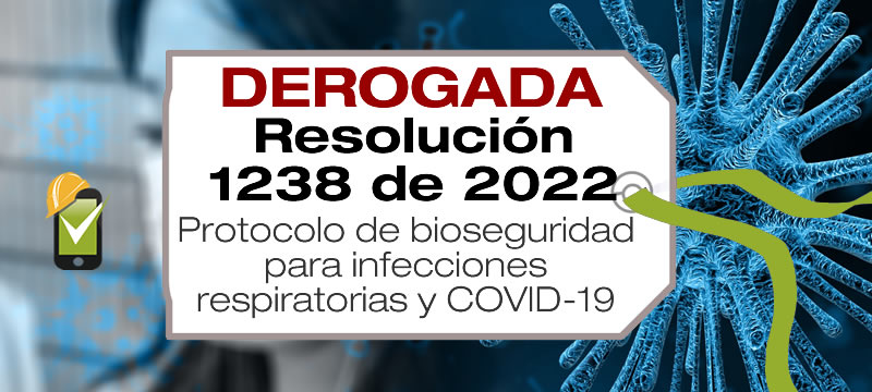 La Resolución 1238 de 2022 dictan medidas para la prevención de infecciones respiratorias, incluidas las originadas por la COVID-19.