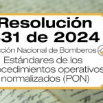 La Resolución 431 de 2024 establece los estándares de los procedimientos operativos normalizados (PON) para los cuerpos de bomberos del país.