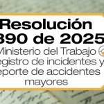 La Resolución 1890 de 2025 reglamenta el procedimiento para el registro de incidentes y reporte de accidentes mayores.