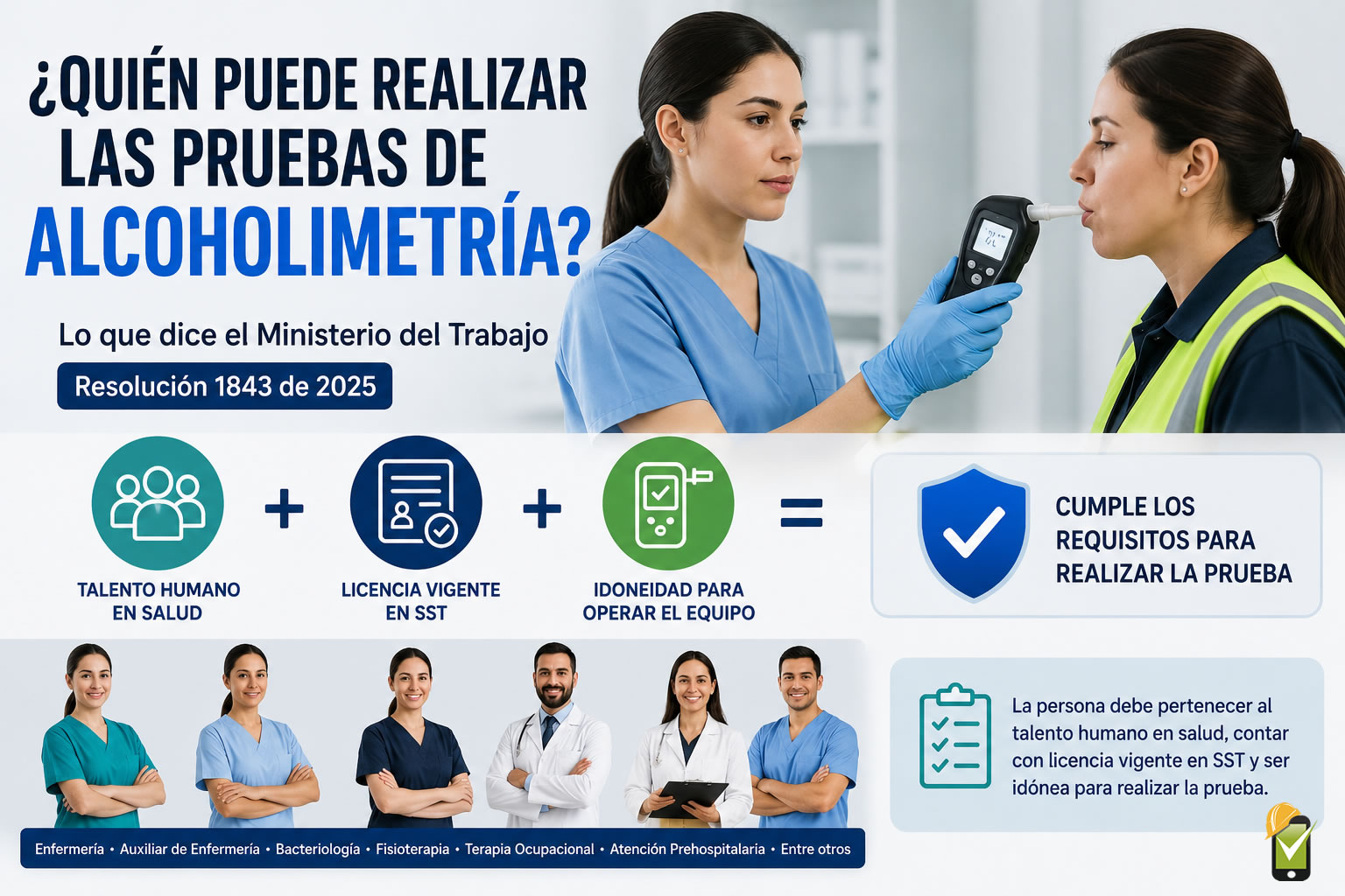 Ministerio del Trabajo aclara quién puede hacer pruebas de alcoholimetrías en las empresas