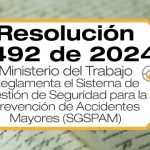La Resolución 5492 de 2024 reglamenta el Sistema de Gestión de Seguridad para la Prevención de Accidentes Mayores (SGSPAM) en las instalaciones clasificadas.